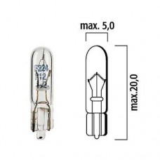 BOMBILLO COLA PESCADO MINI PARA TABLERO 12V 1.2W  W2X4.6D TRANSPARENTE