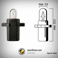 BOMBILLO COLA PESCADO MINI PARA TABLERO 12V 1.2W B8.3D BASE NEGRA