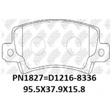 D1216-8336 (R) TACOS TOYOTA COROLLA 1ZZ-FE 3ZZ-FE 2001-2008 BLASILEÑO TRASERO REAR 04466-02110 02160 04466-02040 95.5X37.9X15.8 7155-PLUS PN1827