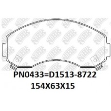 D1513-8722 TACOS KIA K2700 1999-AHORA KIA BONGO 2004-2012 SP1056 0K60A-33-28Z  0K60A-33-047  SYL-1021 KB1150-EV PN0433 OK60A-33-28Z 154*63*15