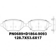 D1864-9093 TACOS CHEVROLET SPARK 1.4L 2015-2022 GM 42349238 42673048 PN0689 128.7*53.6*17