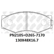 D265-7170(MT) TACOS NISSAN 720 PICKUP TERRANO D21 83-88 41060-09W92 41060-09W93 130X49X17 (METALICO). 7170-MD265 PN2105