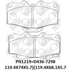 D436-7298 TACOS TOYOTA HILUX 4RUNNER LN106 4X4 HN-219L HN-387 D2082M A303K 04465-35080 04491-60090 119.4X73.7X5.7 (119.4X68.1X5.7) 7298-MD436 PN1219