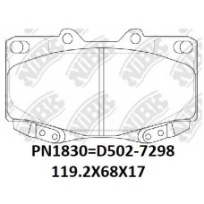 D799-7671 TACOS TOYOTA HILUX FORTUNER 2005- 4X4 KUN35L TGN40 ARGENTINO LANDCRUISER PRADO 4RUNNER TACOMA 2005-ON HN-710L 119.2X68X17 04465-0K020 04465-