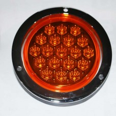 LAMPARA CHASIS EMPOTABLE 4 PULGADA AMBER 24 LED 12V-24V ARO CROMADA