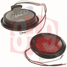 LAMPARA CHASIS REDONDA 4 12-24V PULGADA ROJA  EMPOTABLE 40 LED