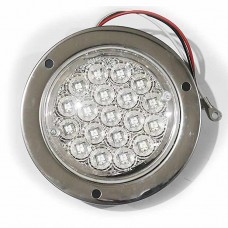 LAMPARA CHASIS REDONDA 4 12V 24V 19 LED  AMBAR