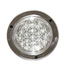 LAMPARA CHASIS REDONDA 4 FLASH 19 LED  BLANCA 12V-24V