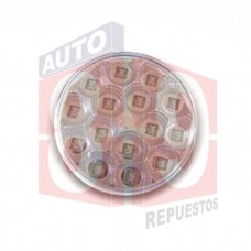 LAMPARA CHASIS REDONDA EMPOTABLE 4 PULGADA 15 LED TRANSPARENTE LENTE TRANSPARENTE 40120 RIGMATTERS