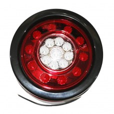 LAMPARA CHASIS REDONDO EMPOTABLE 4 PULGADA LENTE LED ROJO CENTRO BLANCO 12V-24V HY-088HLED-37 H37RED SD-2050-RED-WHITE