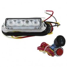 LAMPARA FLASHER LED 12V-24V 4 LED 1W BLANCO