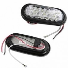 LAMPARA OVALADA 6 PULGADA BLANCA EMPOTABLE 15 LED PIRANHA 12V CON FLASH