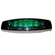 LAMPARA PILOTO 12 LED 12-24V VERDE CUBIERTA CROMADA SD-4046-GREEN IA-12024C