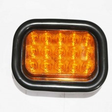 LAMPARA PILOTO CUADRADO AMBER 10V-30V 12V-24V 15LEDS HY-088HLED-65-E