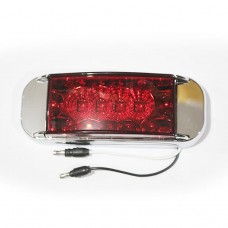 LAMPARA PILOTO FLASH 16 LED 12-24V ROJA CUBIERTA CROMADA