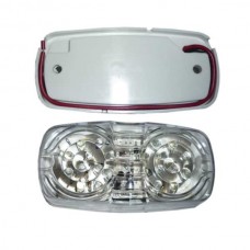 LAMPARA PILOTO LED 12V 24V FLASH 22LED F132SZ TRANSPARENTE BLANCO