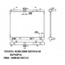 RADIADOR DAIHATSU TERIO J2 AT GRAND MAX 2007 HASTA AHORA 2005-2015 425X558X16 16400-B1141 19047 16400-B1150