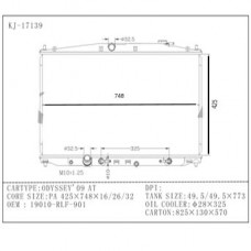 RADIADOR HONDA ODYSSEY 2009- AT 425X768X32 17139 19010-RLF-901