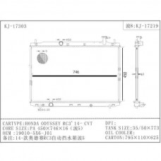 RADIADOR HONDA ODYSSEY RC1 RC2 K24Z 2014-2016 2017- MT 450X746X26 17303 19010-5X6-J01