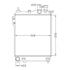 RADIADOR HYUNDAI GETZ 2002- 370X318X16 MT