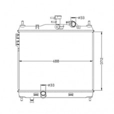 RADIADOR HYUNDAI GETZ MTM 2002- 372X488X26 25310-1C100