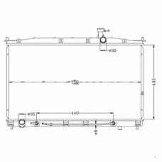 RADIADOR HYUNDAI SANTA  DIESEL 2008 AT FE 25310-2B100 435X758X26 21087A