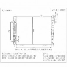 RADIADOR HYUNDAI TUCSON 2.0 CRDI DIESEL ATM 2004- 25310-2E700 25310-2E900 25310-2E910 25310-0E500 IA-8927065 54038 21065 448X640X26