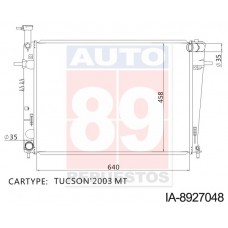 RADIADOR HYUNDAI TUCSON MT 2004- 25310-0L500 0L700 2E400 2E800 IA-8927048 IA-8927068A 640*458*16 21066