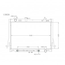 RADIADOR ISUZU DMAX 2012 2500CC AT 420*648*26 13026K 8-98137-277-0