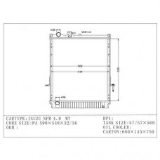 RADIADOR ISUZU NPR NQR71 MTM 1996-2003 590X548X36 13019K 8-97182-423-0 8-97129-036-0 8-97129-036-1 IA-8913019