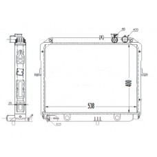 RADIADOR KIA K2500 K2700 K3600 2.5 2.7 DIESEL MTM 1998-2006 25310-4E900 0K60A-15200C 0K62Z-15-200A 0K62Z-15-200B 0K62Z-15-200C 21255 400X538X36