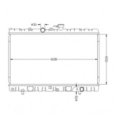 RADIADOR KIA RIO 2000- MT 350X628X26 21085A