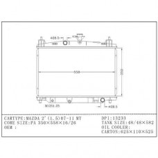 RADIADOR MAZDA 2 2007-2011 1.5 MT 350X558X26 16150