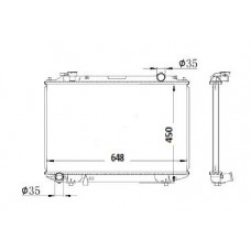RADIADOR MAZDA PICK UP BT-50 2006- FORD RANGER 2005-AT 450X648X36 16186 G503-15-200A