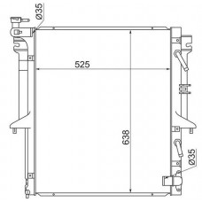 RADIADOR MITSUBISHI L200 TRITON SPORTERO KA4T KB4T ATM 2005-2015 ATM MN-135033 1350A349 1350A315 14152 15050 14151 520*638*16