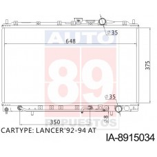 RADIADOR MITSUBISHI LANCER 1992-1996 AT MB-660561 MB-660565 MB-845144 IA-8931019-16 31019-16 380*691*16 14011AK