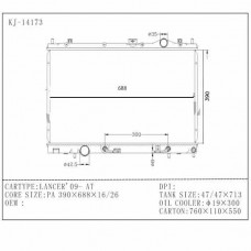 RADIADOR MITSUBISHI LANCER 2009- AT 390X688X26 14173