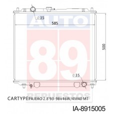 RADIADOR MITSUBISHI MONTERO 2800 V46W 4M40 MT MB-890954 IA-8915005 500*598*32 14126