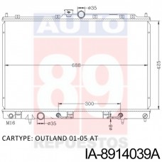 RADIADOR MITSUBISHI OUTLANDER 2001-2005 AT 14039A 425X688X26