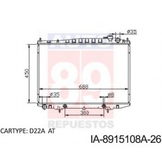 RADIADOR NISSAN FRONTERA KA24DE QD32 VERIFICADO FRONTIER D22B ATM 450X688X26 15110 15109 15133A 21460-2S400 21460-4S100 21460-3S400 9Z000 15108A IA-89