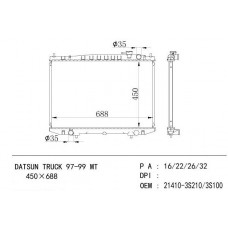 RADIADOR NISSAN FRONTERA KA24DE QD32 VERIFICADO FRONTIER D22B MTM 450X688X26 15110 15109 15133A 21410-3S100 21410-2S400 21410-3S400 VJ300 9Z000  21410