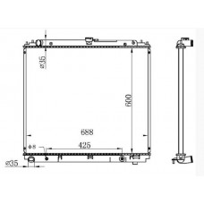 RADIADOR NISSAN NAVARA D40 YD25DDTI ATM MTM 2005  2014 600X688X26 21460-EB30A 21410-EB30A 21410-EA005 21410-EB30A 15276 IA-8915275