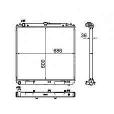 RADIADOR NISSAN NAVARA D40 YD25DDTI MTM 2005  2014 600X688X26 21410-EA005 21410-EB30A 21460-EA005 15276 IA-8915276