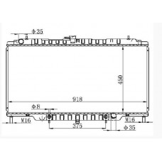 RADIADOR NISSAN PATROL Y61 ATM 1997- 21460-VB10 IA-8915189-36 450X908X36