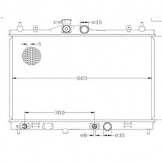RADIADOR NISSAN TIIDA 1.6L 1600 2006-AT 21460-QD500 380*596.5*16