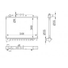 RADIADOR NISSAN URVAN E26 MTM 2012-2020 USA TAPA RADIADOR 21410-3XG0A 15300 360X548X32