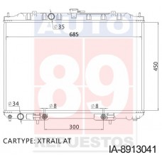 RADIADOR NISSAN X-TRAIL AT 21460-AE100 IA-8913041 450*691*16 15231