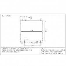 RADIADOR SUZUKI CARRY APV AT 17700-61J10 61J00 474X438X26 18063