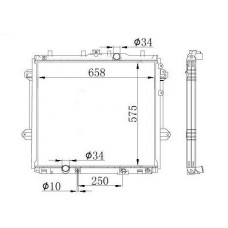 RADIADOR TOYOTA 4RUNNER GRN280L GRN285L ATM 2009- LAND CRUISER PRADO GRJ150L ATM 2013- 2017- 16400-31710 0P320 31A80 31712 31711 31722 12623 575X648X2