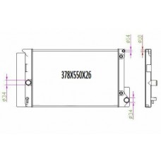 RADIADOR TOYOTA COROLLA ATM 2007- ZRE144G ATM 12583 378X550X26